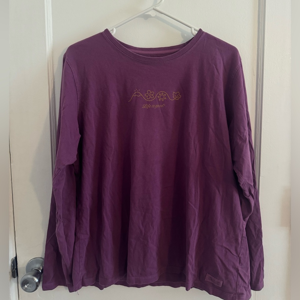 Purple Life is Good Long Sleeve Top